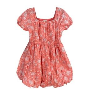 Crewcuts Dress Girls Size 6 Floral Puff Sleeve Boho Preppy Cottage Fairy